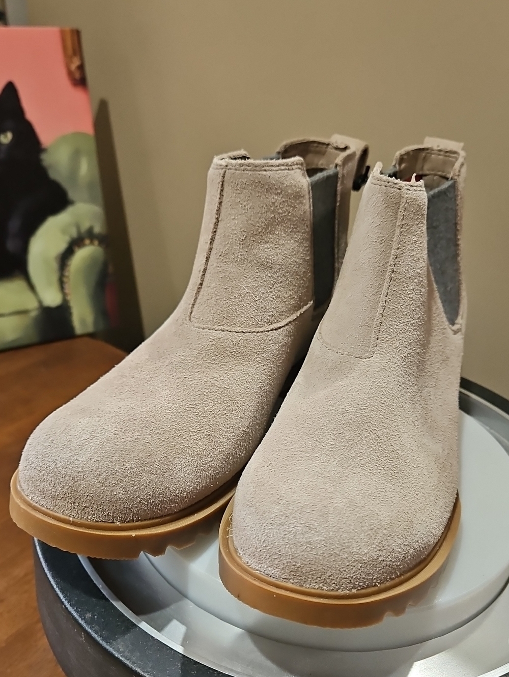 🍂🍁Sorel Taupe And Gray Ankle Boots - Picture 7 of 14